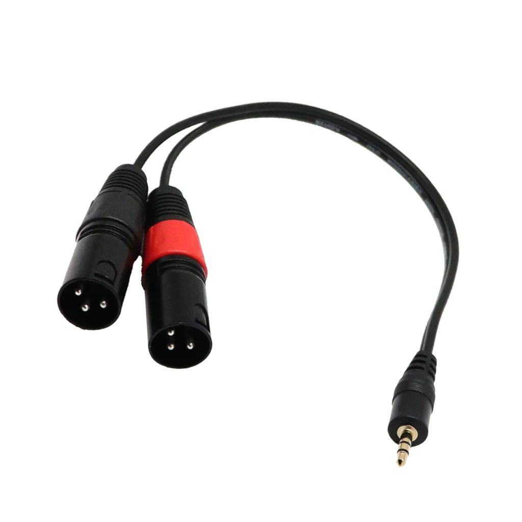 1 фута 1/8 'ɳ 5 мм стерео штекер TRS Аудио двойной 2 3pin XLR Мужской кабель сплиттер |