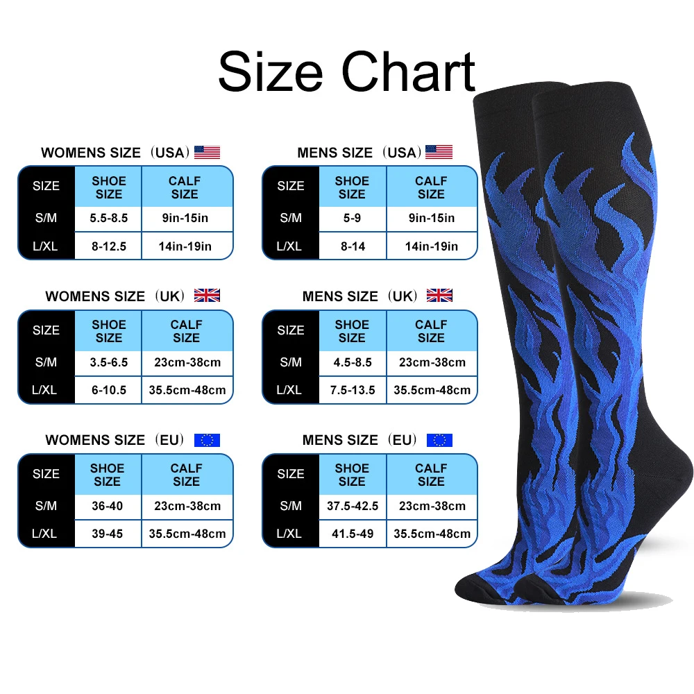 1Pairs Camouflage Yoga Floor Sleep Beautiful Legs Hose Compression Socks Men Women Running Sports Travel Stocking