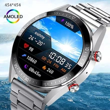 

2022 New 454*454 Screen Smart Watch Always Display The Time Bluetooth Call Local Music Smartwatch For Mens Android TWS Earphones