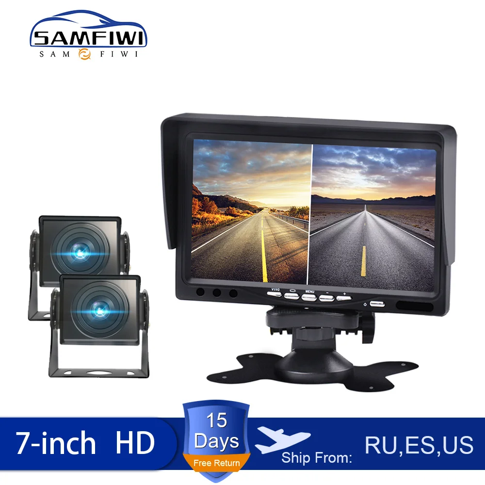 Автомобильный монитор TFT LCD 7 &quotHD экран цифровой 1280*960 2-полосный видео вход для