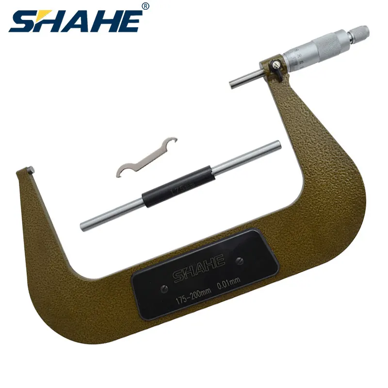 Shahe 0,01 мм 175-200 мм наружный микрометр измерительное устройство механические измерительные приборы микрометр прецизионные инструменты