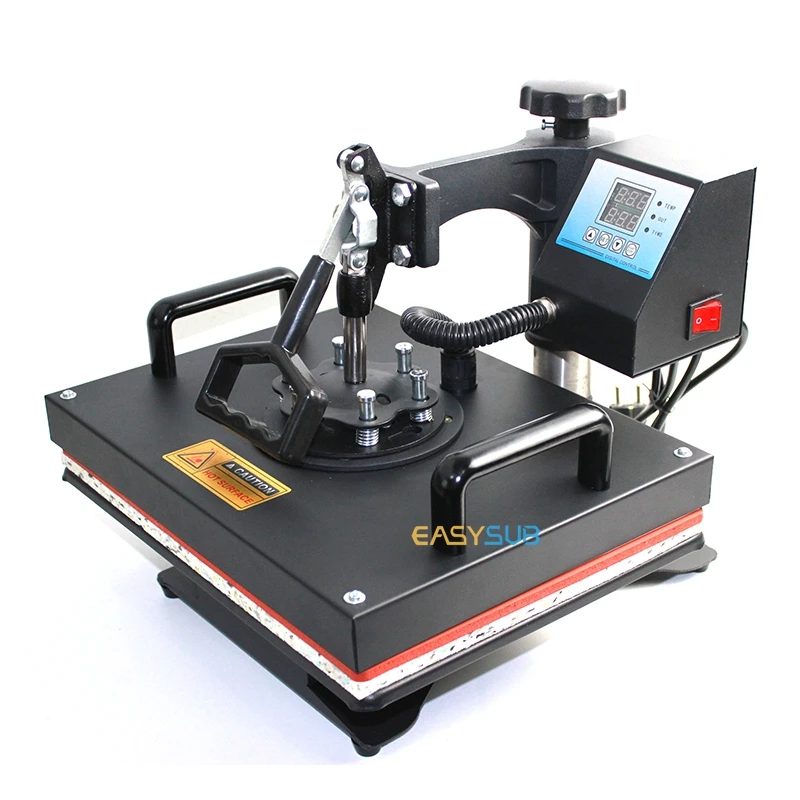 Cheap 30*38CM 5 in 1 Combo Heat Press machine Sublimation  Printer printing for T-shirts Plates/Cap/Mug/Phone Covers