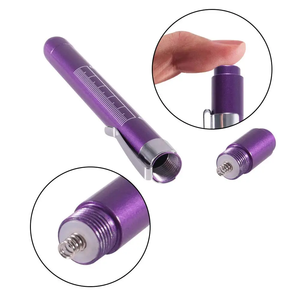 Portable LED Flashlight Reusable Medical First Aid Pen Light Torch Lamp With Pupil Gauge Measurement Doctor Nurse Diagnosis Pen Portable LED Flashlight Reusable Medical First Aid Pen Light Torch Lamp With Pupil Gauge Measurement Doctor Nurse Diagnosis Pen