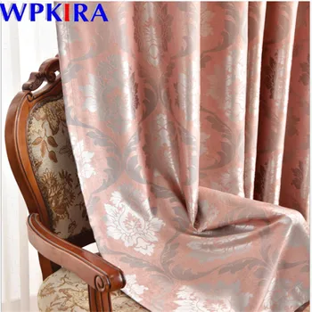 

Flower Jacquard Curtain Physical Blackout For Living Room Sheer Curtain Luxurious Blind Drape Panel Home Decora W-AD421#30