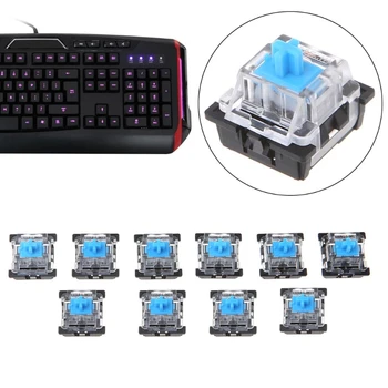 

2020 New 10Pcs 3 Pin Mechanical Keyboard Switch Blue for cherry MX Keyboard Tester Kit