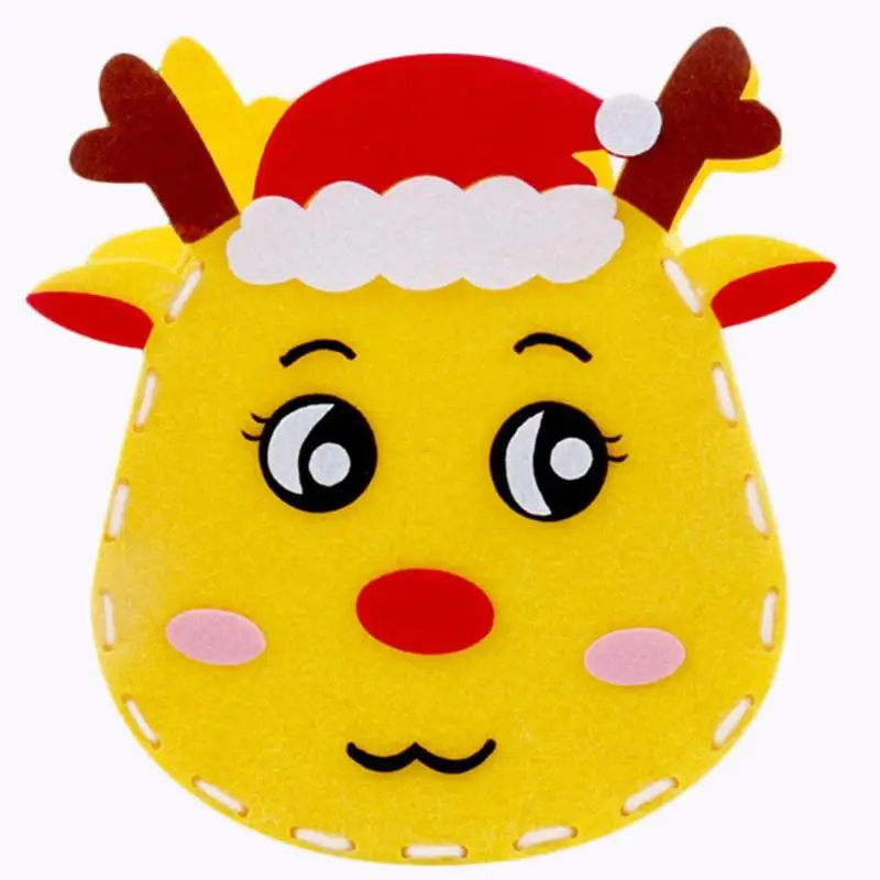 Fawn Рождество DIY мешок нетканый мультфильм карманный Дети игрушки ручной работы - Цвет: Fawn
