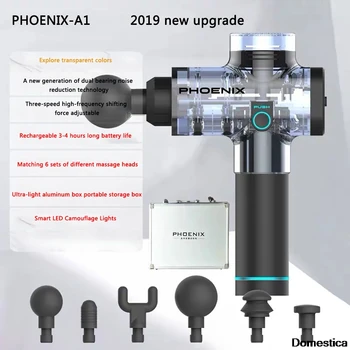 

Electronic Therapy Body Massage Guns 3 Files 24V Brushless LED Massage Guns Body Muscles Relaxing Relief Pains With 4/9 Heads