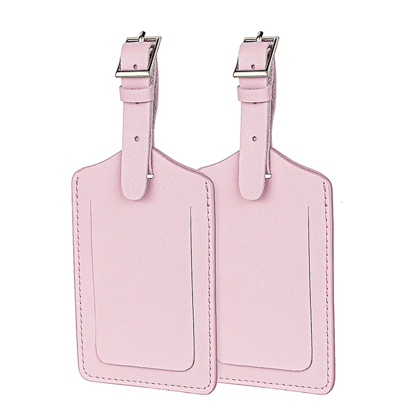 

Artificial Leather Material Luggage Tags Baggage Name Tags Suitcase Address Label Holder Travel Accessories Drop Ship
