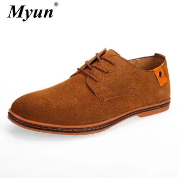 

Men Shoes England Trend Casual Shoes Male Suede Oxford Leather Dress Shoes Zapatillas Men Flats Plus Big Size 38-48 Snakers Man