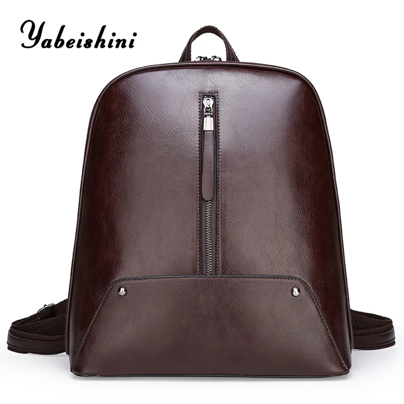 Backpack Women Large-Capacity Mochila-Feminina Fashion for Ladys Travel Oil-Wax High-Quality