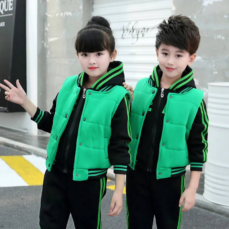 Baby Girls Sets Autumn Knit Sweater Top+Leggings Pants Vest 3pcs Boys Set Winter Warm Newborn Suit Kids Infant Clothes