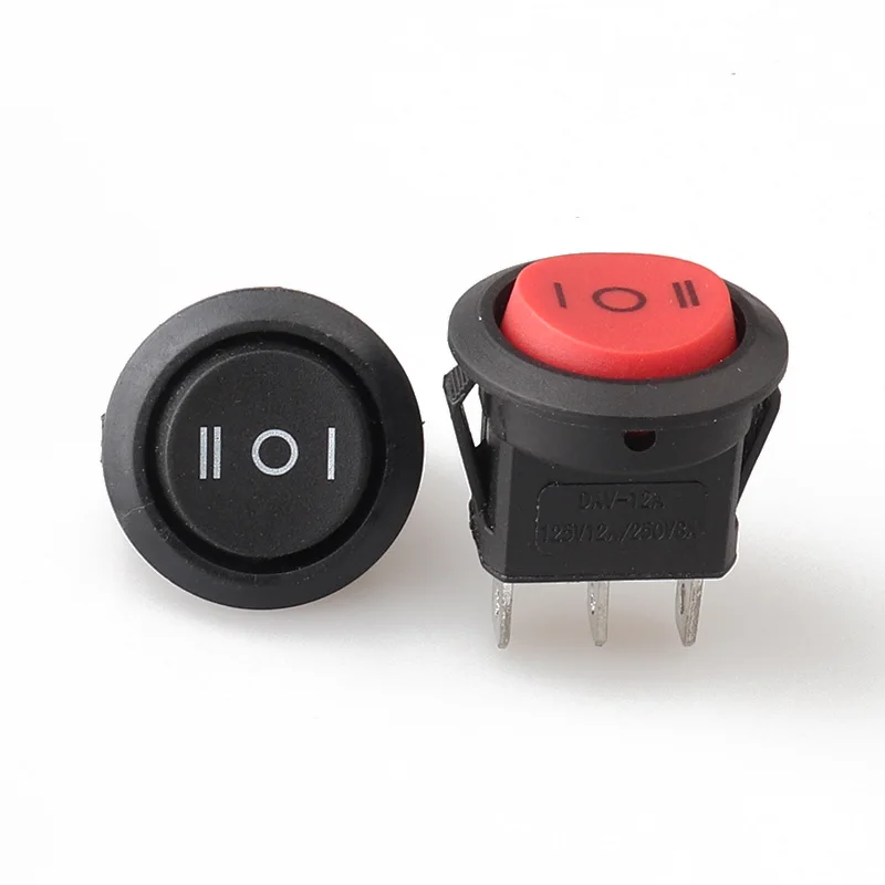KCD2-103D кнопочный переключатель 2 цвета SPST 3Pin Snap-in Ⅰ/0/Ⅱ лодочный переключатель