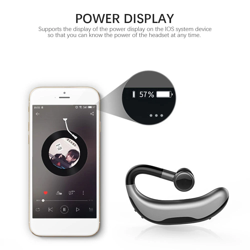 Wireless Earphones Bluetooth Headset Headphones for Samsung iPhone Handsfree