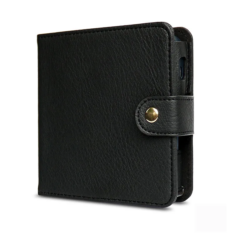 JINXINGCHENG Флип-бумажник чехол для iqos 3,0 чехол держатель для Iqos 2,4 Plus чехол в кожаном футляре с карманом для карт - Цвет: Черный