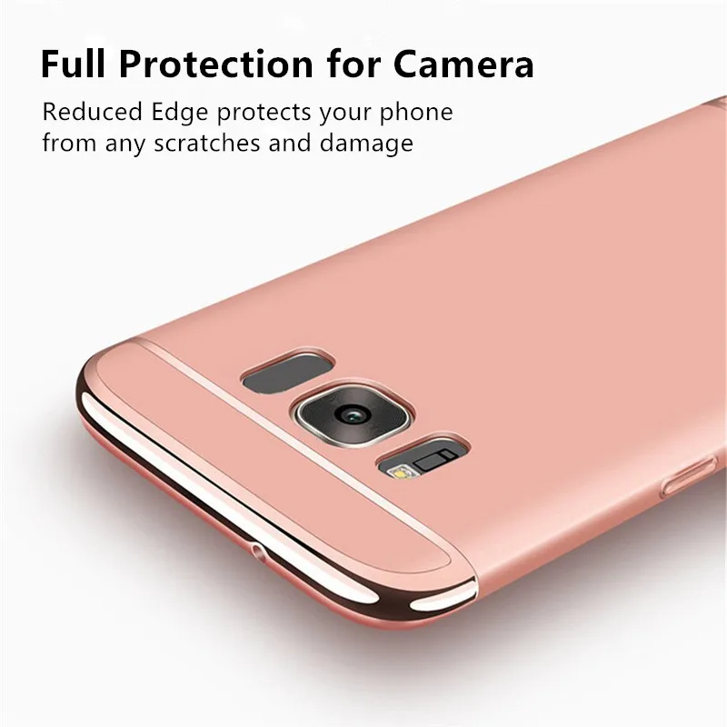 Роскошный чехол 3 в 1 для samsung Galaxy S6 S7 край S8 S9 S10 Plus Note 8 9 Жесткий чехол для Galaxy J3 J5 J7 Prime