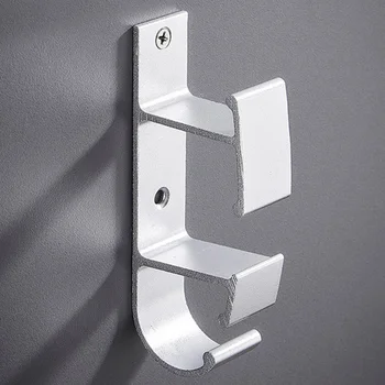 

Space Saving Wall Mounted Household Aluminum Bathroom Accessory Punch Free Washbasin Hook Hanging Multi Layer Heavy Duty Strong
