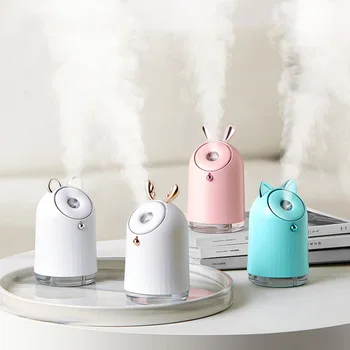 

Battery Air Humidifier Aromatherapy Oil Diffuser USB Air Purifier Rechargeable Mini Humidifier Car Charger Mist Maker LED Lights