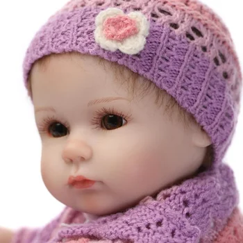 

Reborn Baby Doll Girl Silicone Baby Doll Eyes Open With Clothes Hair 16inch 40cm Lifelike Cute Gifts Toy Girl
