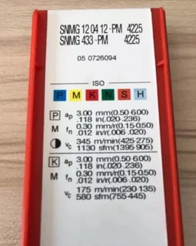 

10PCS CARBIDE INSERT SNMG 120412-PM 4225