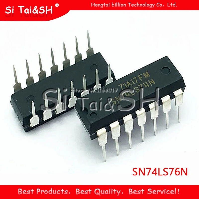 5 шт. новый оригинальный двойной флип флоп чип SN74LS76N DIP16 74LS76 DIP HD74LS76AP JK|Интегральные