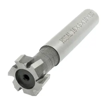 

uxcell 5/8" x 15/64" HSS 6 Flutes T Slot Cutter End Mill Tool