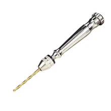 

Pin Vise Hand Drill 0.3-3.5 Mm Mini Tiny HSS Drill Bits Portable Keyless Chuck 120 Mm For DIY Model Craft Handle Tools