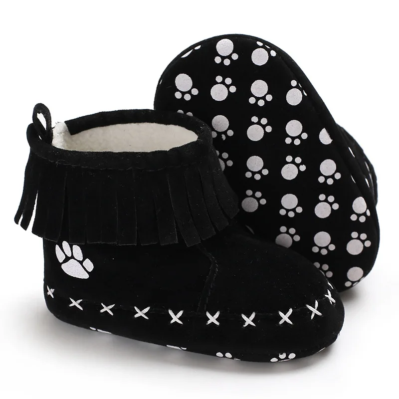 Winter newborn baby snow boots baby shoes 0-1 first-year girl boots warm non-slip baby boots