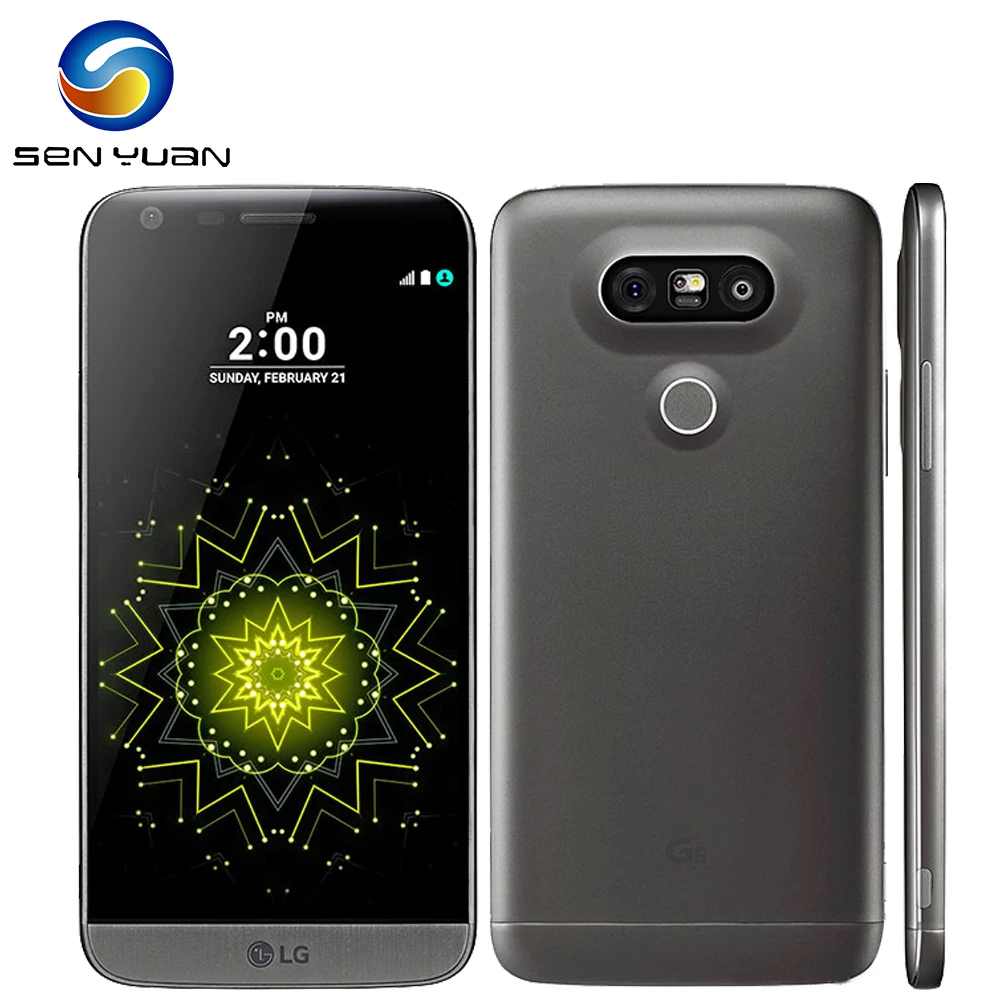 LG-Teléfono móvil desbloqueado original G5, smartphone con Quad-core, 4GB RAM, 32GB ROM, 5.3, pantalla táctil, cámara de 16 MP, 4G, WIFI, GPS, H820, H840