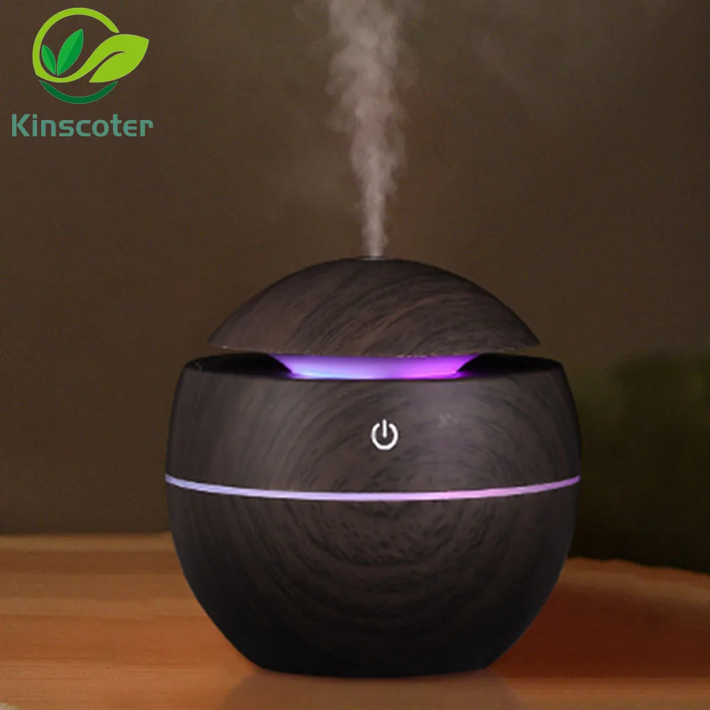 Ультразвуковой увлажнитель воздуха Kinscoter деревянный диффузор для эфирных масел