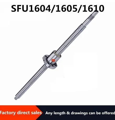 Шариковый винт SFU1605/1604/1610 L = 300 мм 350 365 400 450 с шариковой гайкой шариковый и Концевая обработка ЧПУ|Линейные