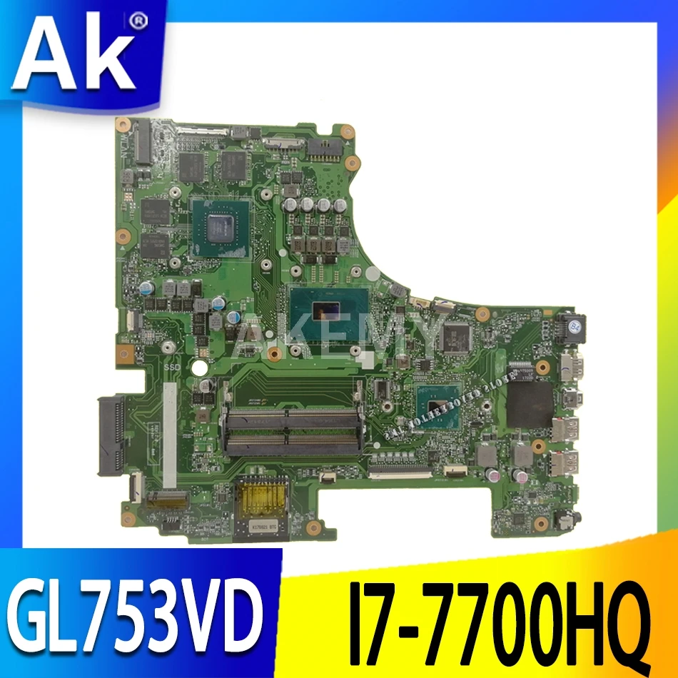 ROG GL753VD MB._ 0M/i7-7700HQ/AS GTX1050/4G для For Asus GL753V GL753VE VD FX73VD Материнская плата ноутбука REV2.0