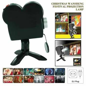 

Christmas Halloween Laser Projector 12 Movies Disco Light Mini Window Home Theater Projector Indoor Outdoor Wonderland Projector