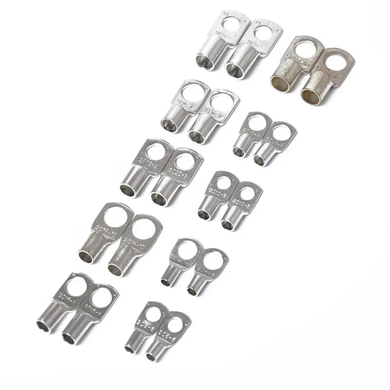 

100Pcs Bolt Hole Tinned Copper Cable Lugs Battery Terminals Set Wire Terminals M7DA