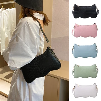 

Retro PUShoulder Bag Elegant Women Underarm Solid Purse Small Lady Handbags for Outdoor Shopping Traveling Ornaments