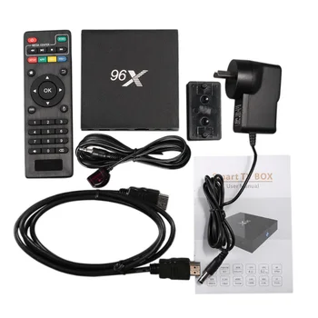 

X96 Universal Amlogic S905X Quad Core 1G+8G TV Box Tops for Android 6.0 Home Smart Media Set Top Box With Wall Mount Black
