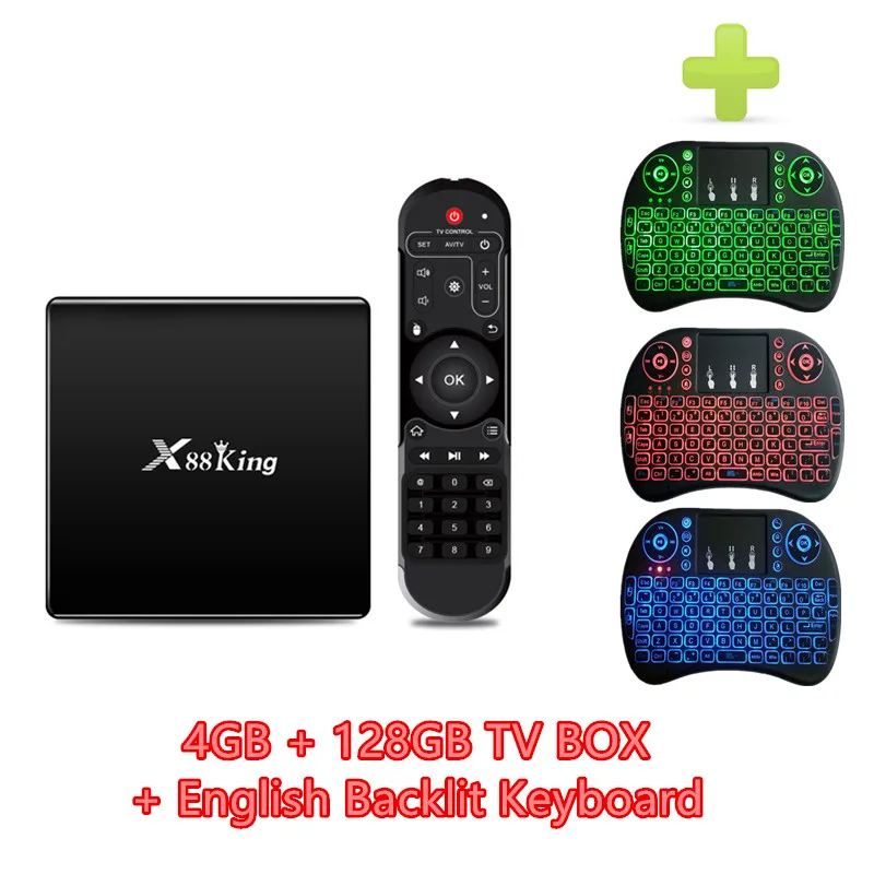 Black TV BOX i8 EN HAAYOT X88 King Smart Android 9,0 ТВ приставка Amlogic S922X 4K ТВ приставка HD 2,4G+ 5G Wifi 1000M LAN USB3.0 Bluetooth 5,0 медиа приставка - Цвет: Black TV BOX i8 EN