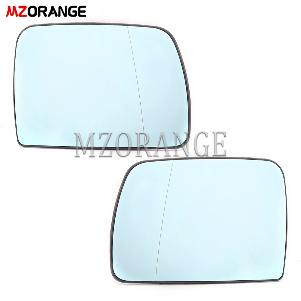 Demino 1 Pair Right and Left Side Rearview Heated Mirror Glass Replacement for BMW E53 X5 99-06 51168408797 51168408810 blue 