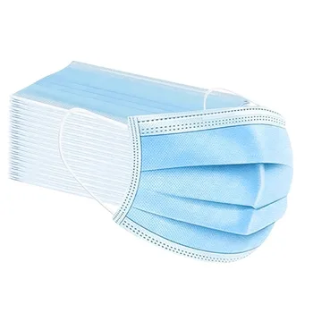 

Disposable 20pcs 3-ply Mouth Masks Faceshield Anti-dust Blue Face Mask With Elastic Earloop For Wide Cheeks Masks Mascarilla