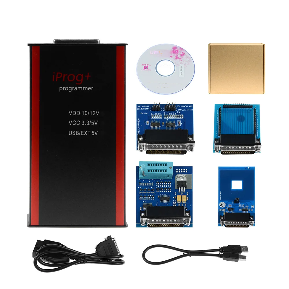 2022 V87 Iprog+ Key Programmer Support IMMO + Reset Iprog Pro Till 2019 with 11 adapter with free shipping engine temperature gauges Diagnostic Tools