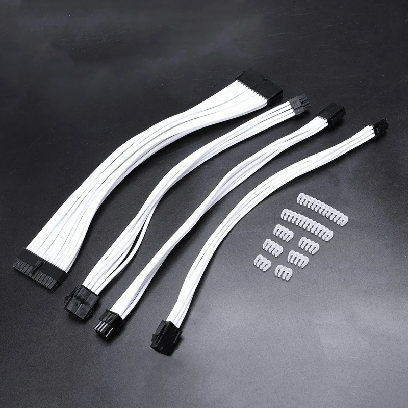 Basic Extension Cable Kit 1Pcs Atx 24Pin Eps 4 4Pin Pci E 8Pin Pci E 6Pin 2