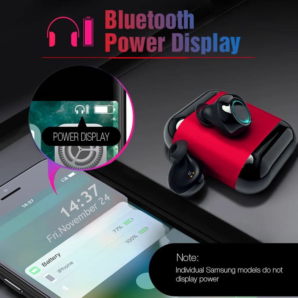 Беспроводные наушники S7 TWS Hi Fi с bluetooth водонепроницаемые воздушными точками