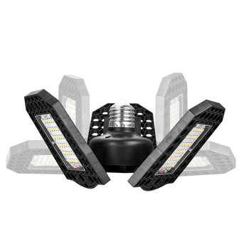 

40W 60W 80W E27 LED Lamp 85~265V LED Bulb Deformable High Power Light For Warehouse Factory Garage Basement Gym