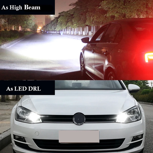 2Pcs For VW Volkswagen Golf 7 2014 2015 2016 H15 Led Headlight Bulb CANBUS 80W  LED Lamps 6000K White Day Time Running Light DRLs - AliExpress