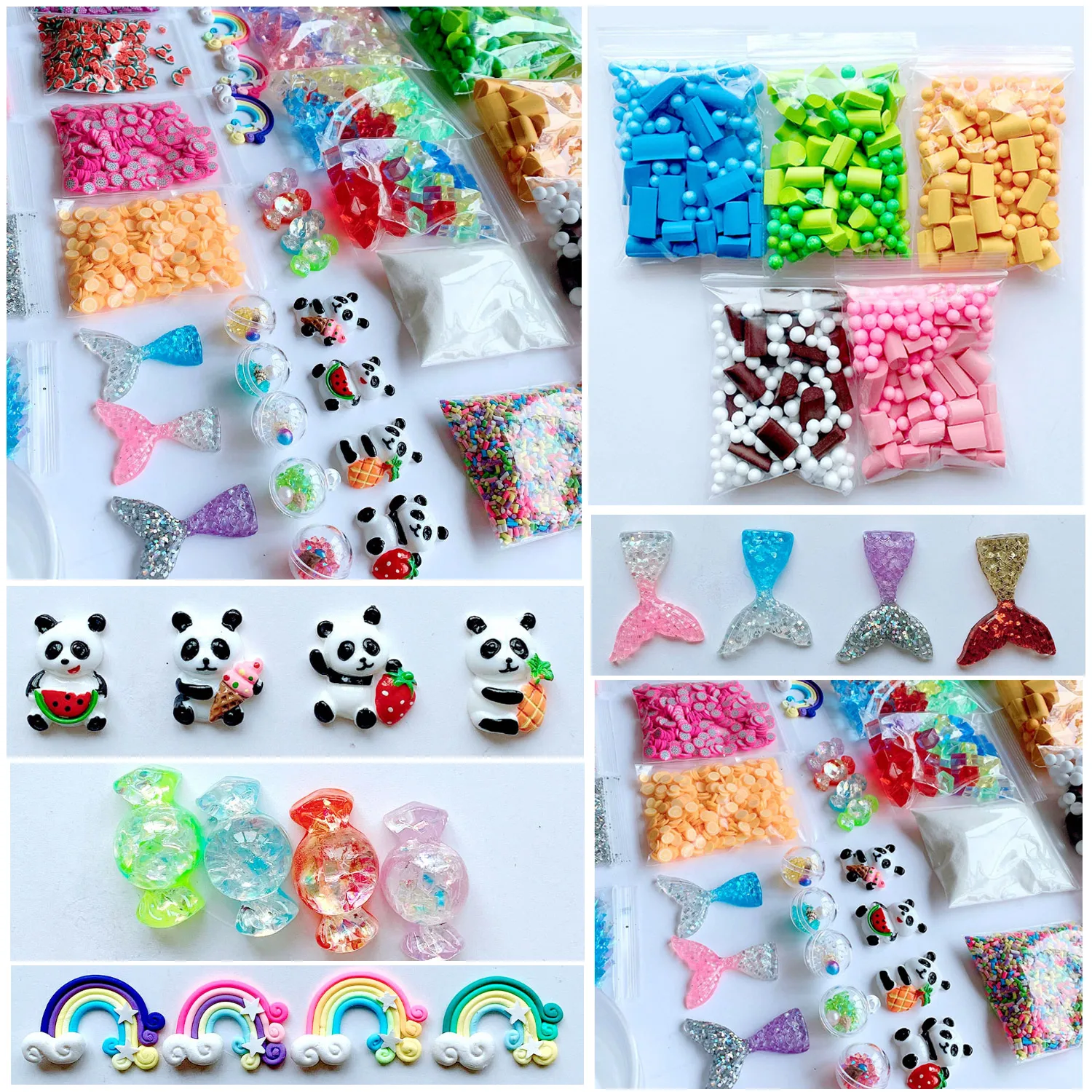 Super Slime Supplies Beads Charms Include Floam Beads Colorful Sugar Paper Accessories Slime Tools for Slime 3