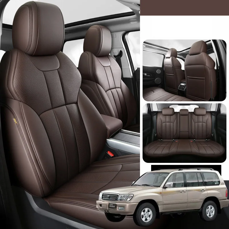 Комплект чехлов для автомобильных сидений из натуральной кожи Toyota Land Cruiser 100