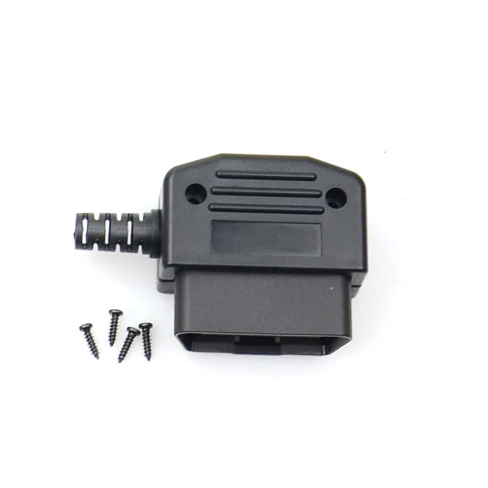 OBD2 Universal Connector obd2 16pin Adaptor eobd2 obdii Female Connector plug with screws J1962 OBD2 16Pin Male Plug Connector small car inspection equipment