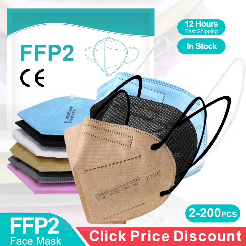 ffp2 mask Mascarillas 5 Layers Protection respirator fpp2 Masque ffp2mask KN95 Mascherine Filter Face Mask BLACK GRAY mask