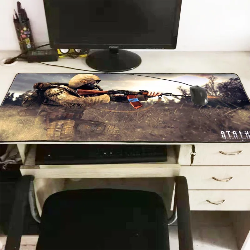 Large Gaming Mouse Pad XXL Lock Edge Mouse Pad Large Mousepad for Desk Black Extended Mat 900*400mm