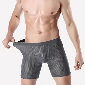 

SALE Sexy underwear cueca boxer MenLong Mesh Shorts Solid Men's Clothing boxers panties shorts Sexy fat guy mens shorts 4XL