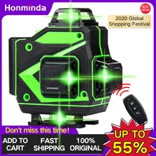 16 Lines 4D Green Laser Level Auto Self-Leveling 360 Horizontal And Vertical Cross Lines Wireless Remote powerful Green Laser Be